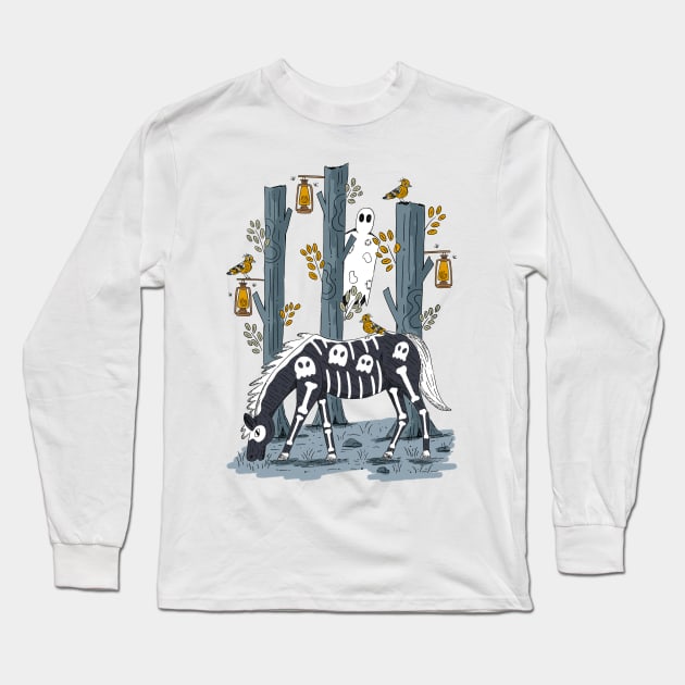 Halloween Horse Long Sleeve T-Shirt by fernandaschallen